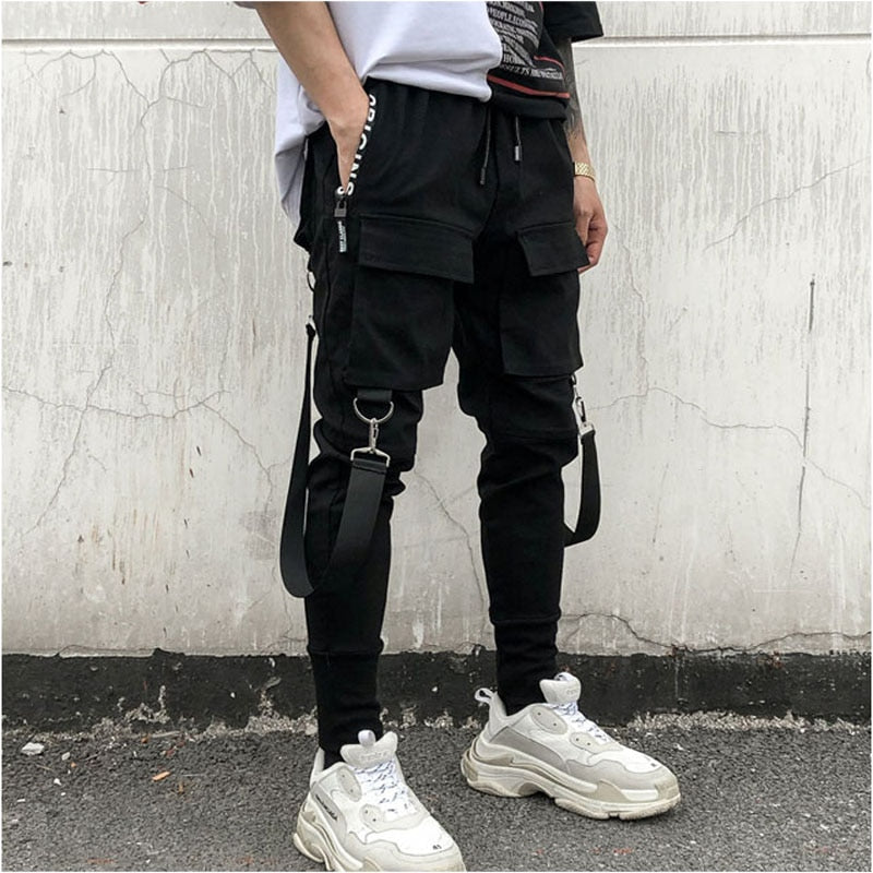 Patchwork Cargo Ripped Sweatpants Joggers