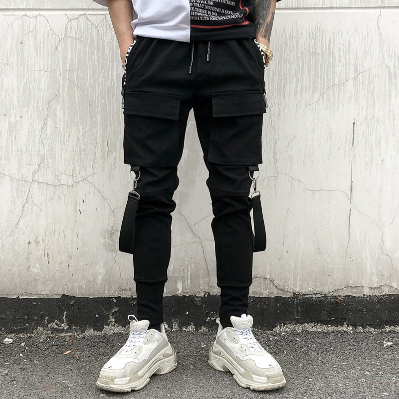 Patchwork Cargo Ripped Sweatpants Joggers