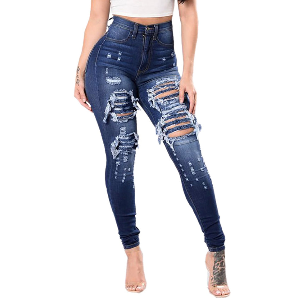 Women Slim pants Ripped