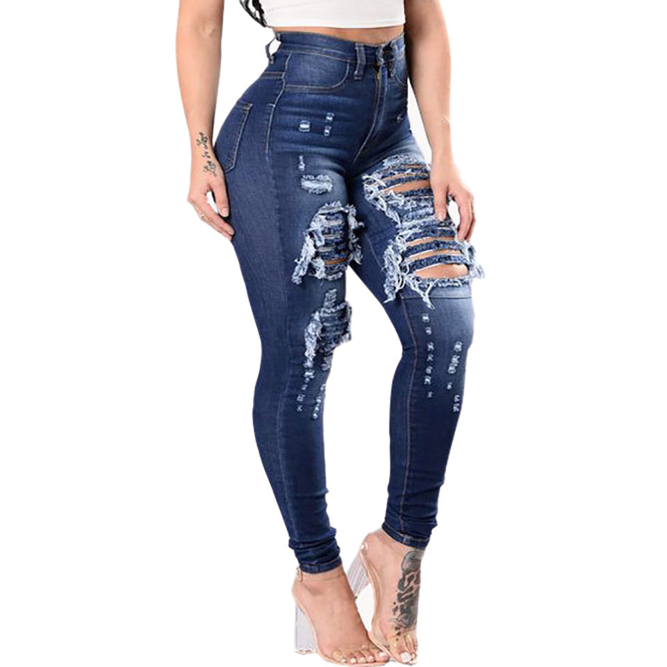 Women Slim pants Ripped