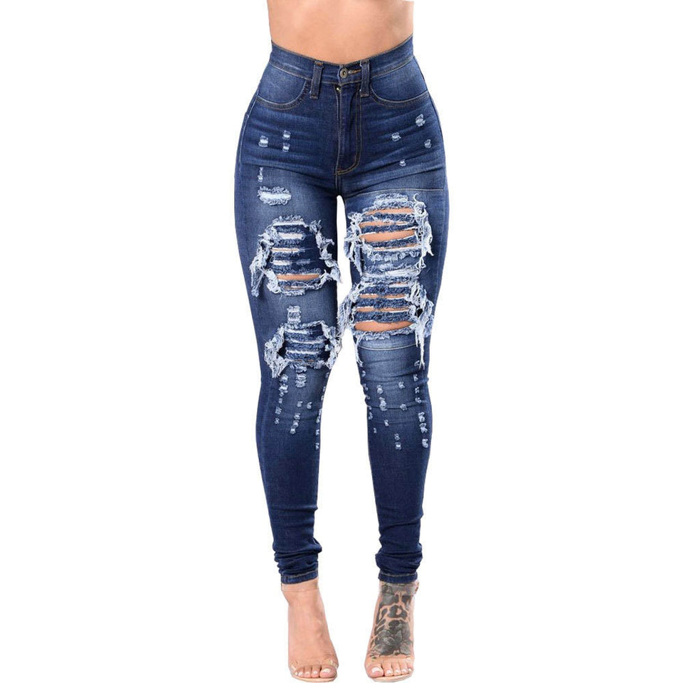Women Slim pants Ripped