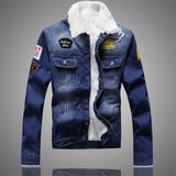 Men Warm Denim Jacket