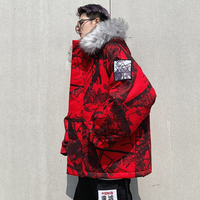 Men Streetwear Winter Bomber Jacket