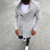 Winter Coat Men Long Trench