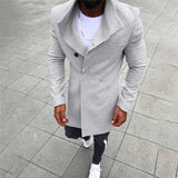 Winter Coat Men Long Trench