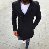 Winter Coat Men Long Trench