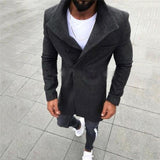 Winter Coat Men Long Trench
