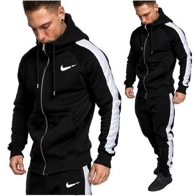 2 Pieces Autumn Running tracksuit men
