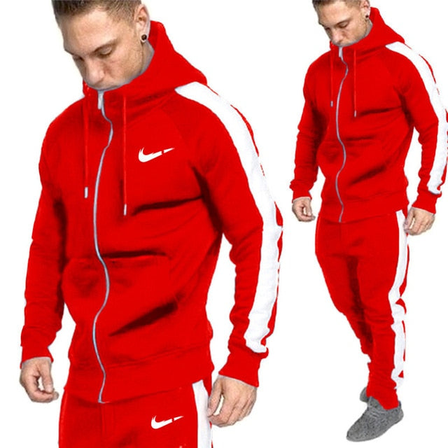 2 Pieces Autumn Running tracksuit men