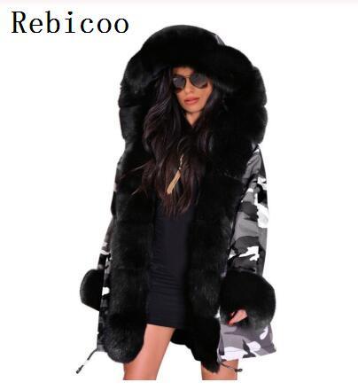 Camouflage winter hooded women's jacket
