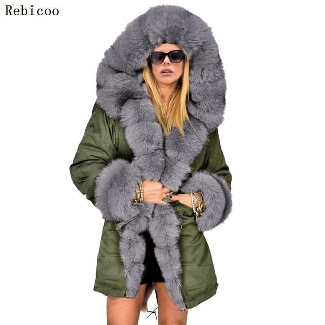 Camouflage winter hooded women's jacket