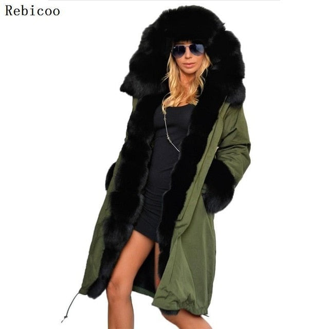 Camouflage winter hooded women's jacket