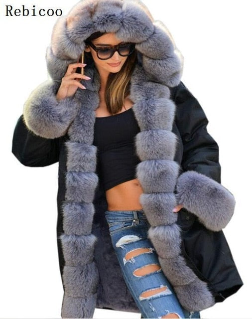 Camouflage winter hooded women's jacket