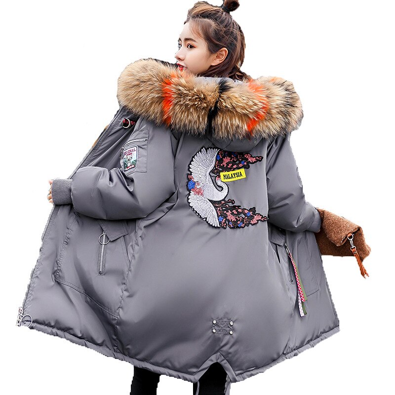 Women Winter Long Cotton Jacket