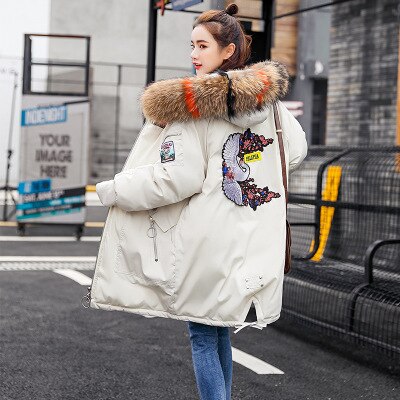 Women Winter Long Cotton Jacket