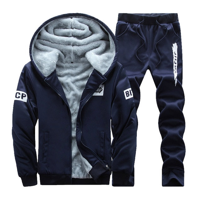 Winter Set Fashion Brand Tracksuit Male