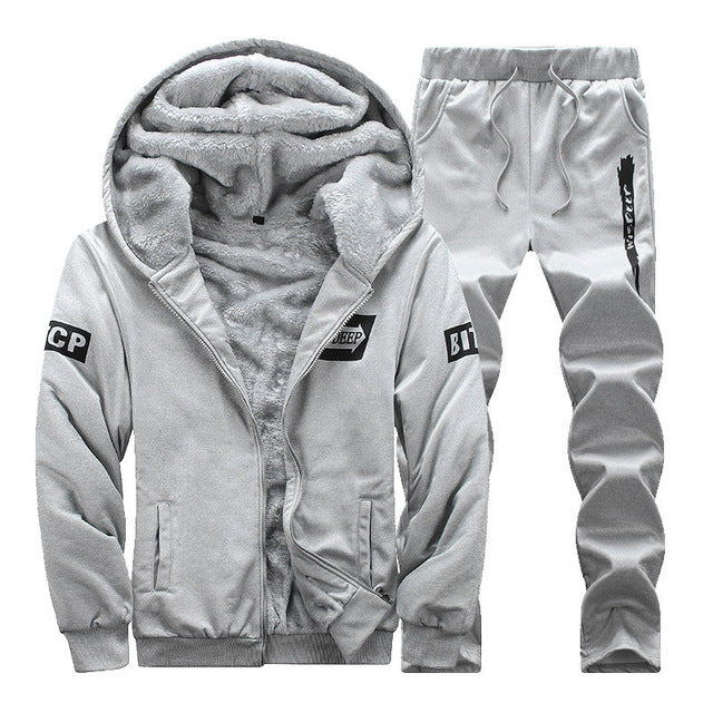 Winter Set Fashion Brand Tracksuit Male