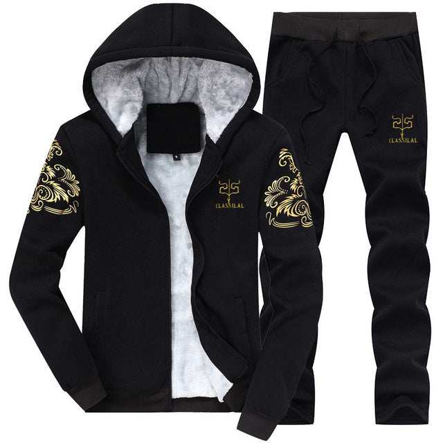 Winter Set Fashion Brand Tracksuit Male