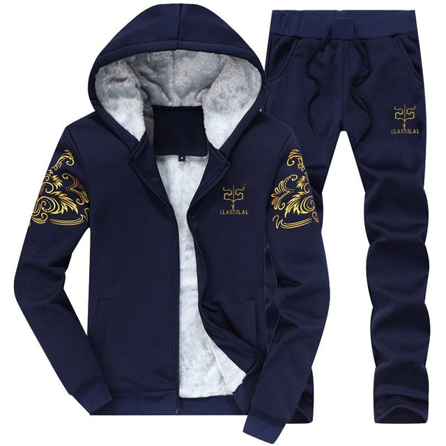 Winter Set Fashion Brand Tracksuit Male