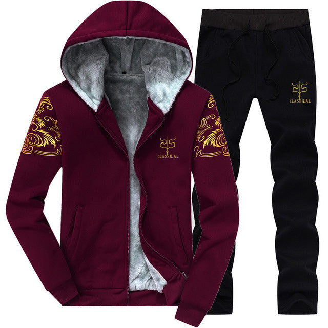 Winter Set Fashion Brand Tracksuit Male